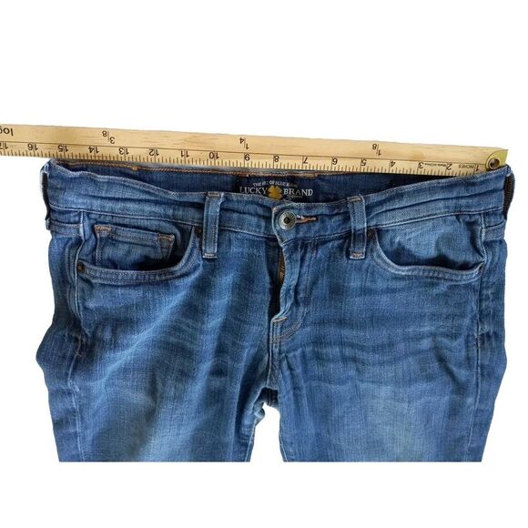 Lucky Brand Charlie Straight 4/27 Women Stretch Red Stitch Selvedge Denim Jeans - Picture 8 of 13